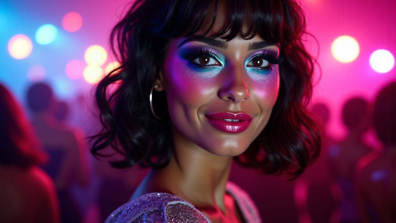 Maquillage années 80, Look disco, Tendance beauté rétro, Tutoriel maquillage