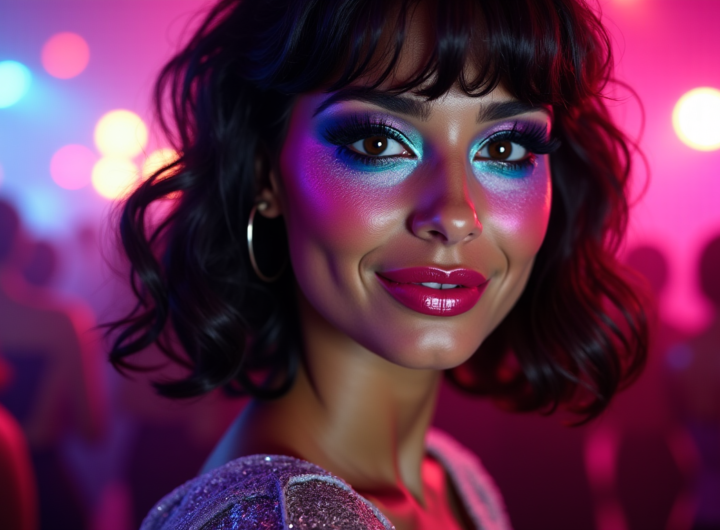 Maquillage années 80, Look disco, Tendance beauté rétro, Tutoriel maquillage